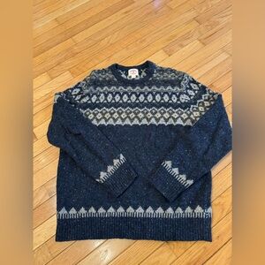 Brooks Brothers Navy and Gray Crewneck Sweater